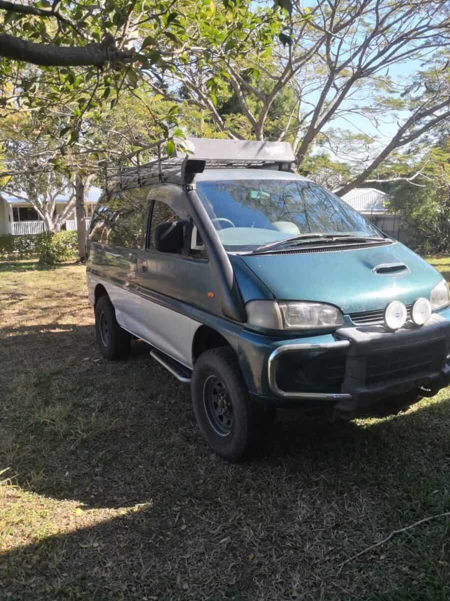 green delica campervan