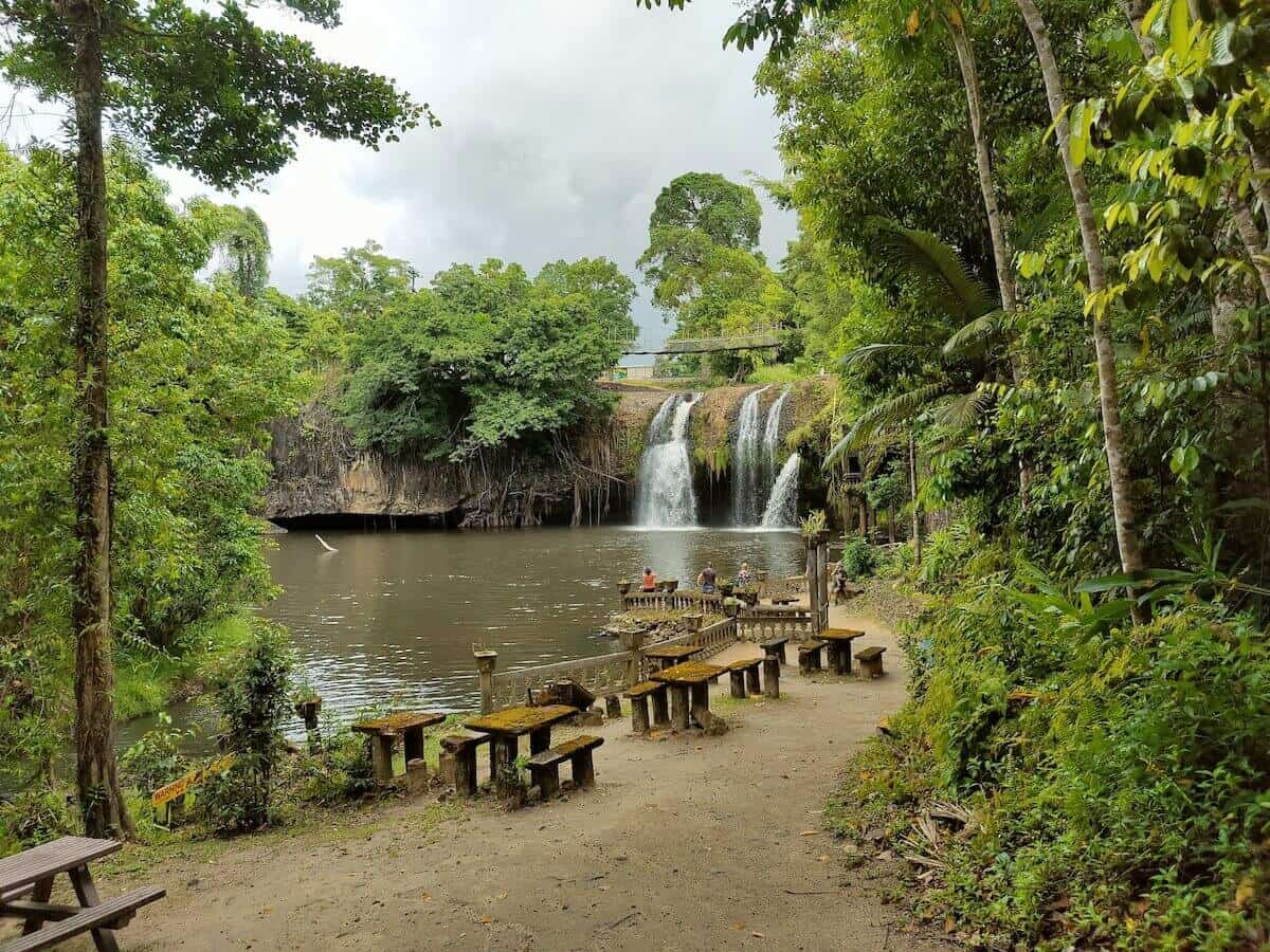 paronella park waterfall by day