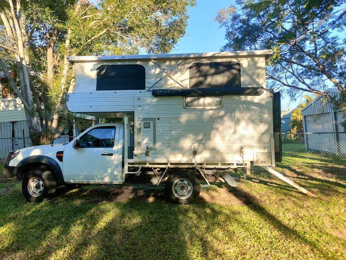 slide on camper ute set up