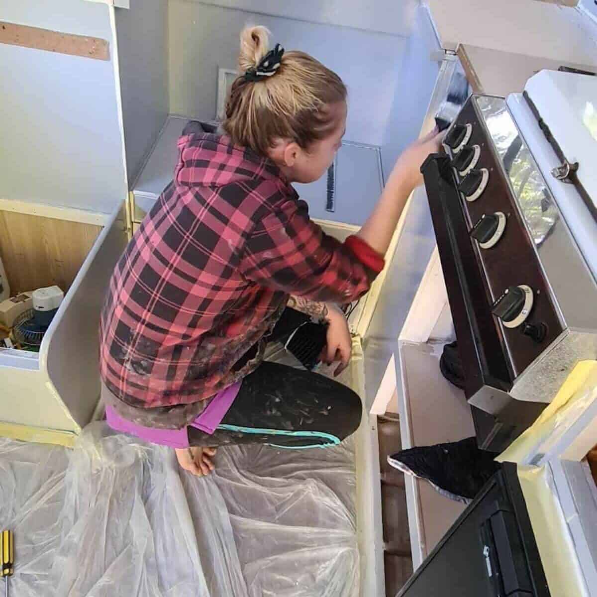 renovating the slide on camper