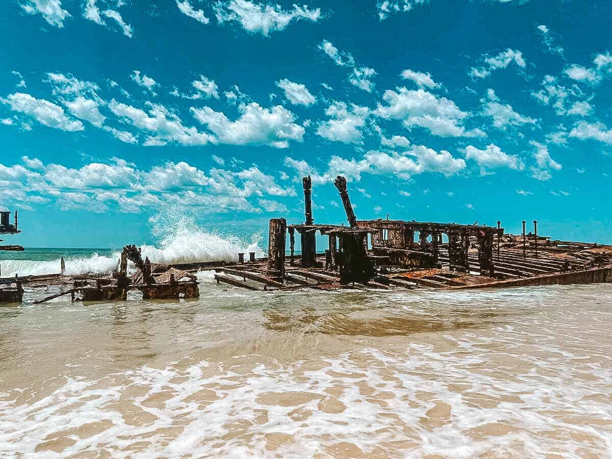 Maheno Shipwreck off the coast of fraser island