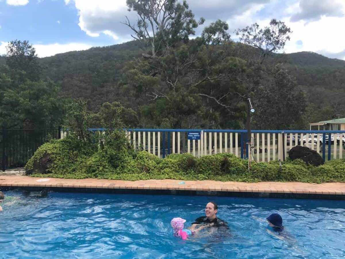 swimming pool at bestbrook camping ground