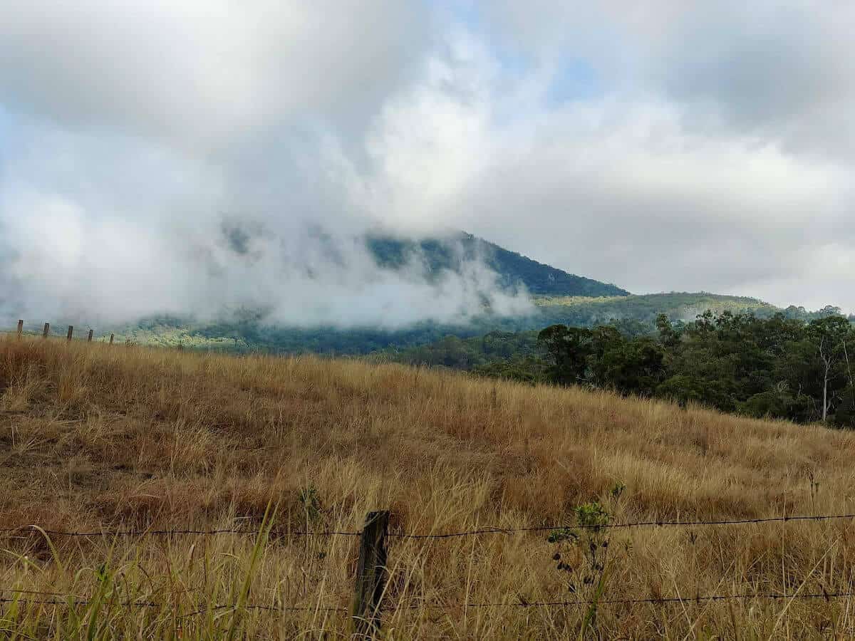 flanagan reserve camping ground view of clouds over mountains