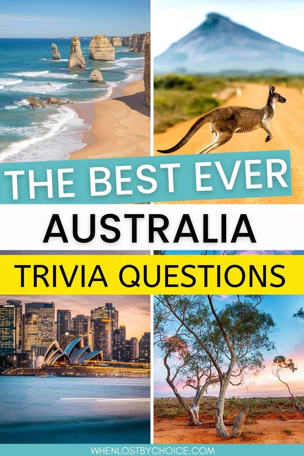 Pinterest image - text reads the best ever australia trivia questions