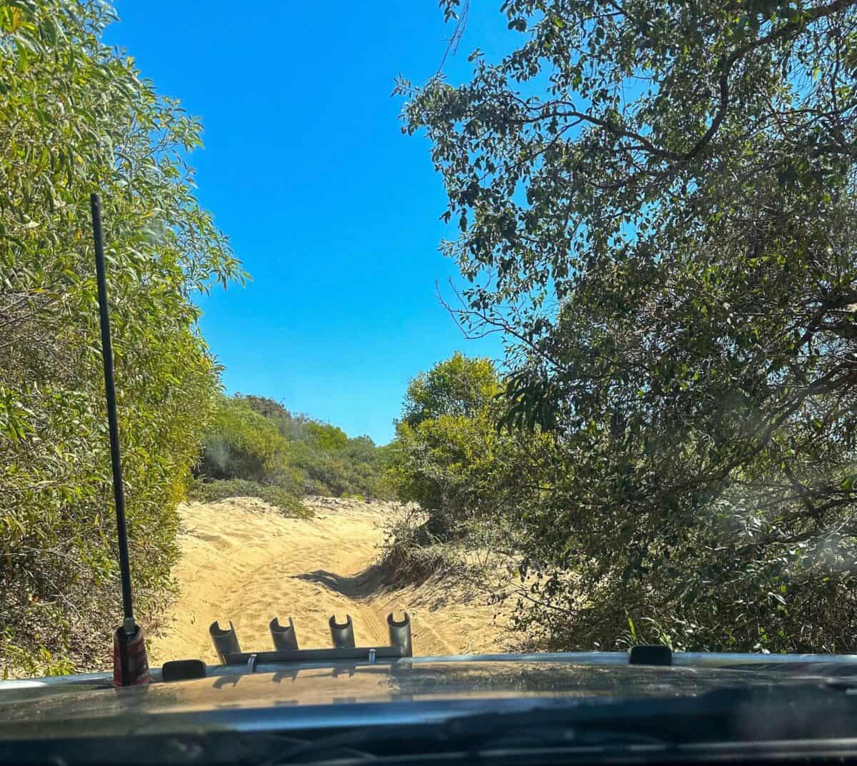 sand driving at kinkuna national park camp ground 