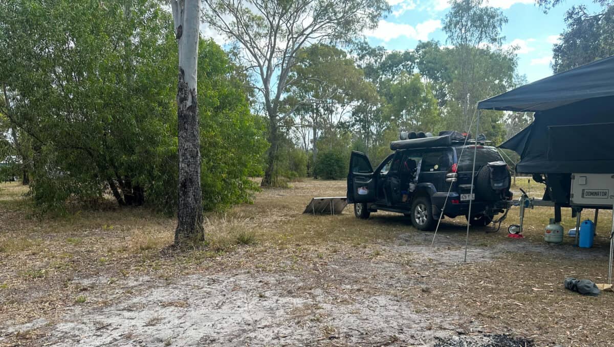 camping at Woodgate Beach 