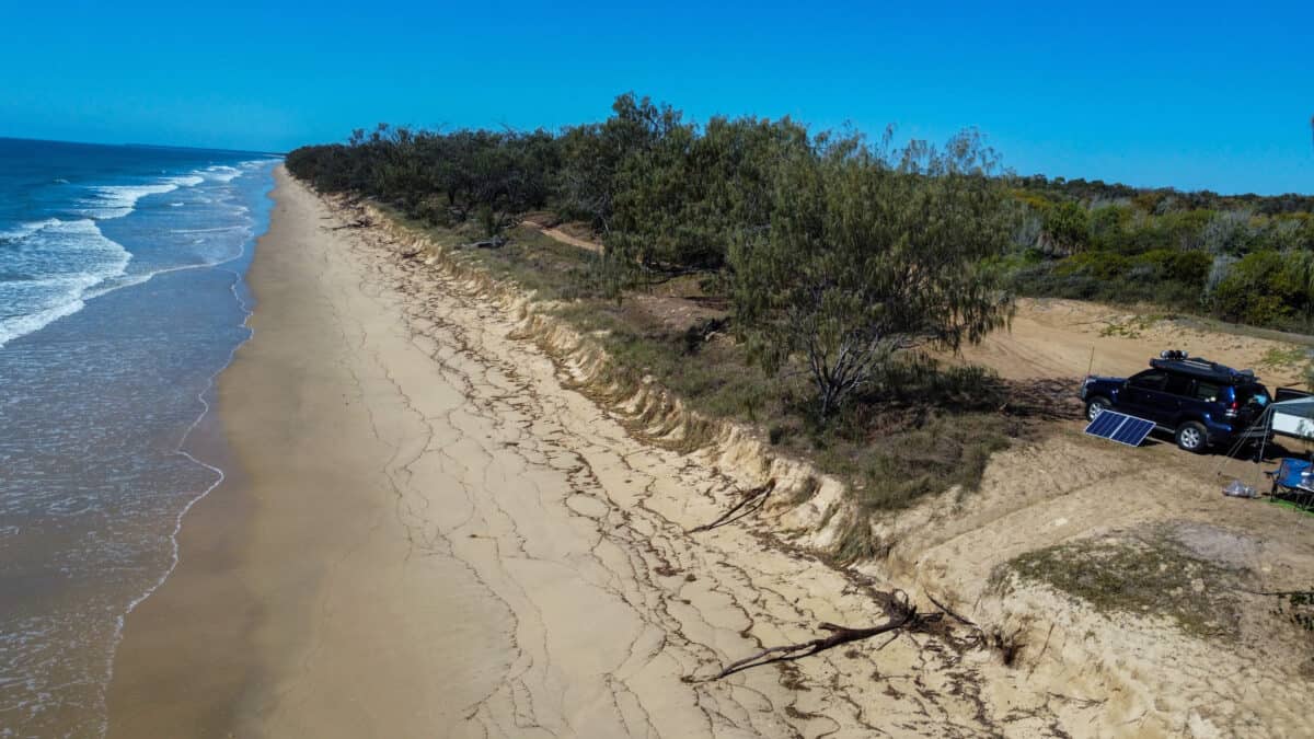 drone photography of camping at Kinkuna National Park 