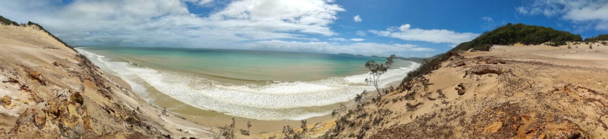 Carlo Sand Blow at Rainbow Beach.