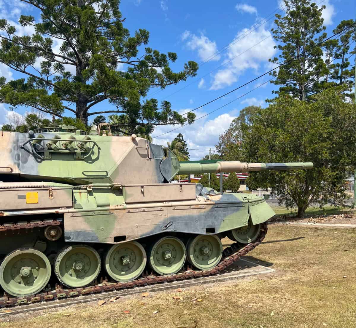 leopard battle tank at Mount Perry 