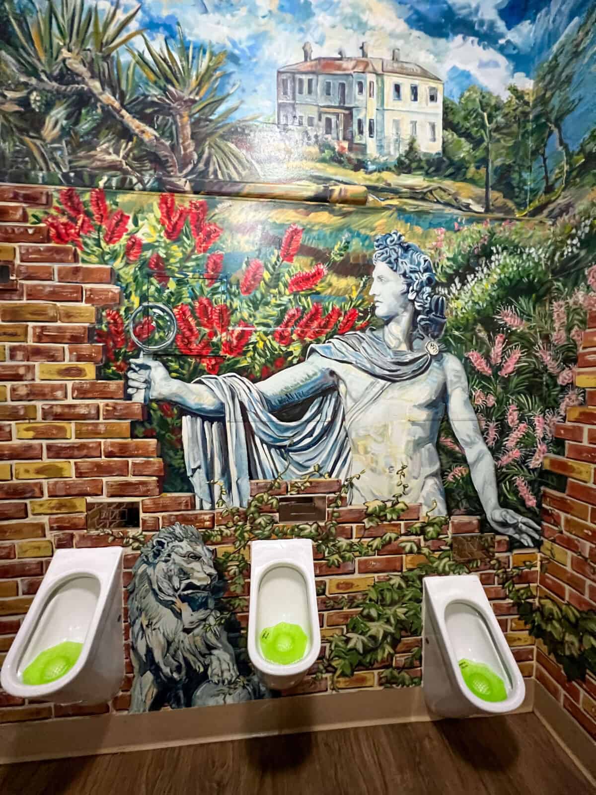 cistern chapel at Maryborough toilet with artwork 