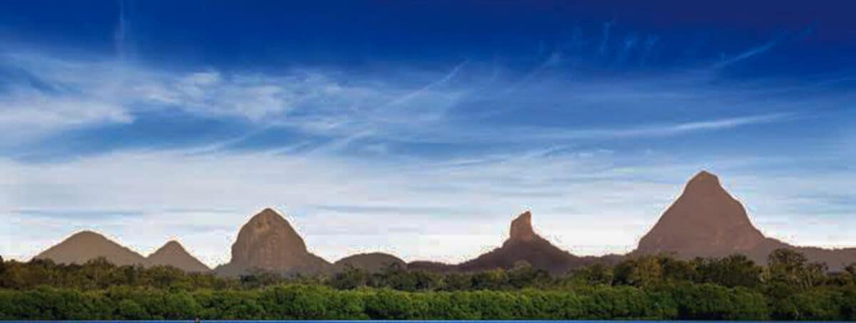 glass house mountains.